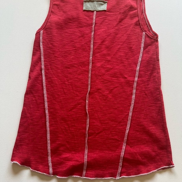 POL Women's Medium Slim Fit Ribbed Tank Top Sleeveless Pink Size Small (F1) - Picture 4 of 4